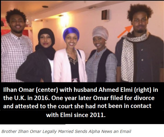 Ilhan Omar (center) with then legally married husband Ahmed Elmi (right) in 2016. Click on image to learn why this photograph matters.